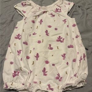 Burt's Bees Baby Romper with Pink Accents